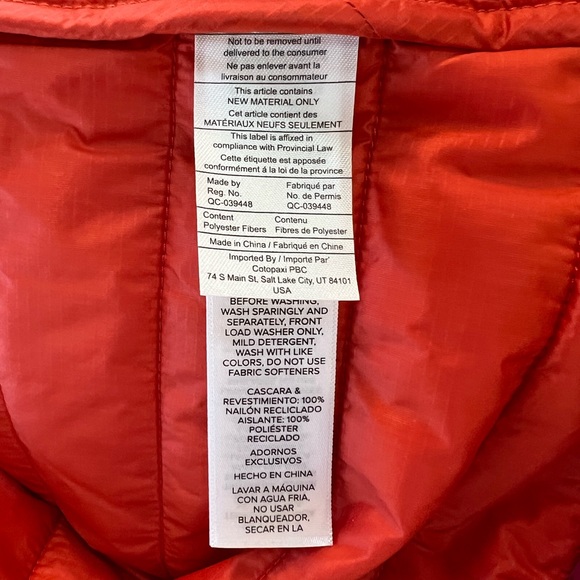 Cotopaxi NWT Women's Capa Insulated Jacket in Canyon/Raspberry, size S - Picture 12 of 15